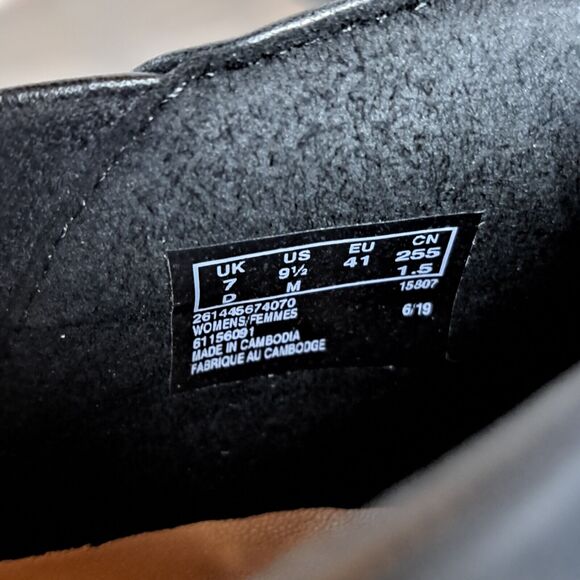 Clarks Unstructured Damson Step Black Leather Pump Women's Sz 9.5 M (Worn Once) - Picture 10 of 11